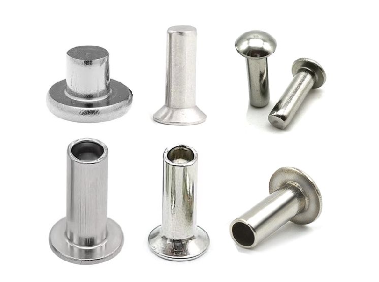 A szegecsek különböző anyagát