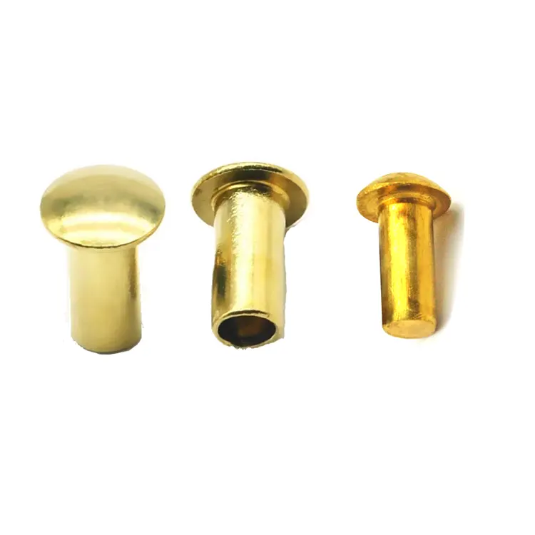 Sárgaréz serpenyőfejes szegecsek